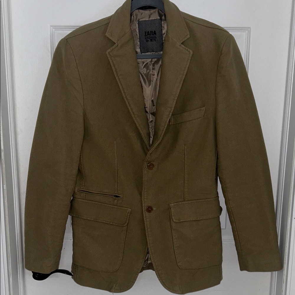 Zara Man Tan/ suede Blazer size Medium - Picture 2 of 8